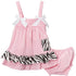 Baby Girls Pink Zebra Bow Ruffles Swing Top Set 9-24M - SophiasStyle.com